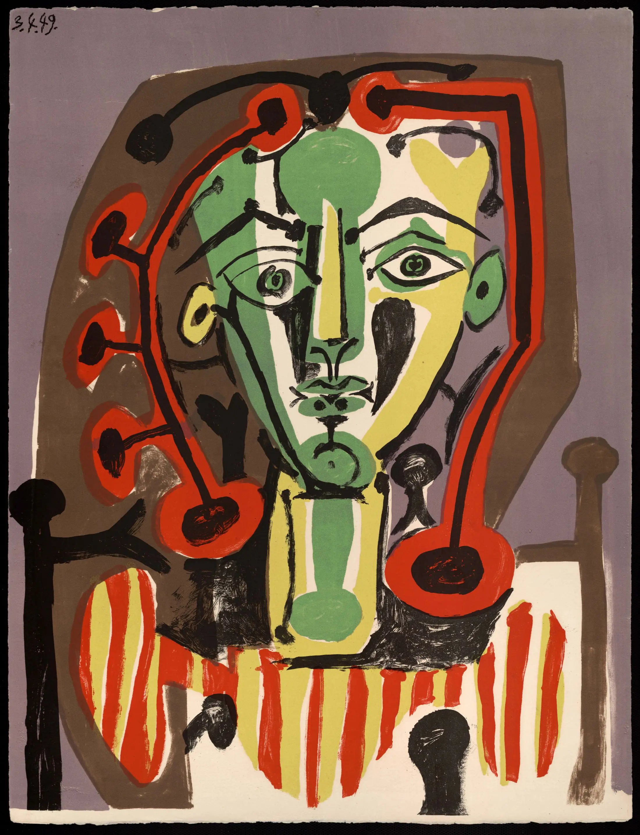 Figure in Striped Bodice
