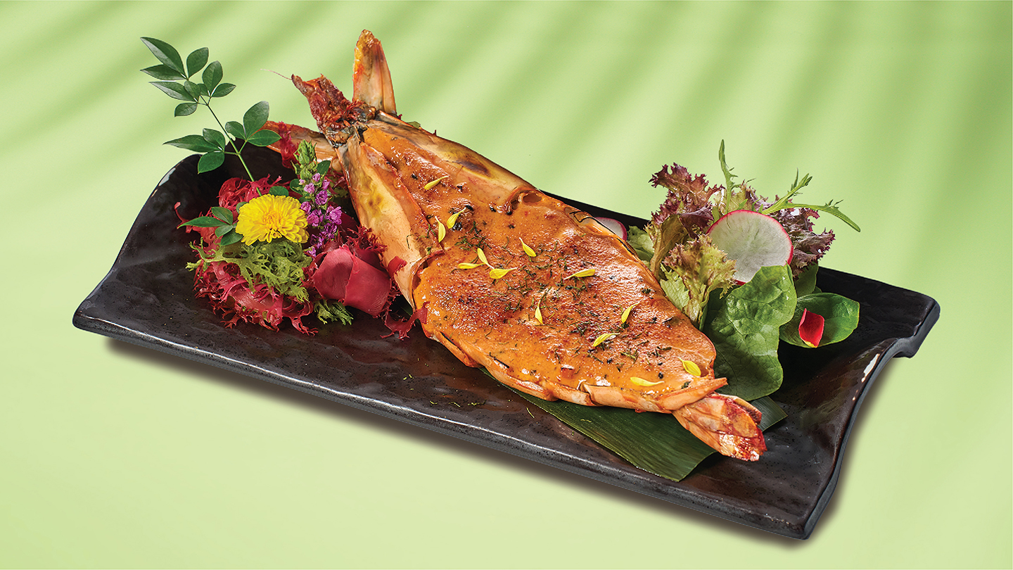 Grilled Spicy Miso Mayonnaise King Prawn
